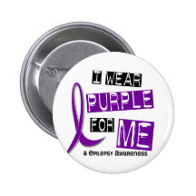 I Wear Purple For Me 37 Epilepsy Pinback Button