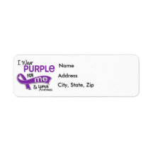 I Wear Purple For Me 42 Lupus Custom Return Address Label