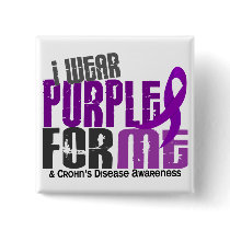 I Wear Purple For ME 6 Crohn’s Disease Pins