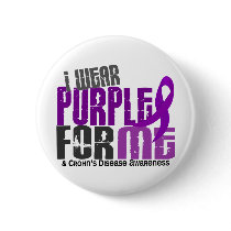 I Wear Purple For ME 6 Crohn’s Disease Pin