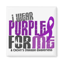 I Wear Purple For ME 6 Crohn’s Disease Magnets