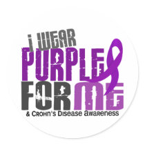 I Wear Purple For ME 6 Crohn’s Disease Stickers
