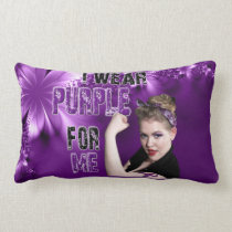 I Wear Purple For ME pillows