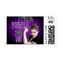 I Wear Purple For ME - Postage Stamp stamps