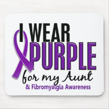 I Wear Purple For My Aunt 10 Fibromyalgia Mousepads