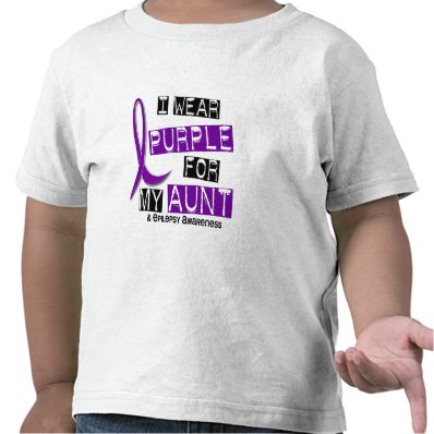 I Wear Purple For My Aunt 37 Epilepsy Shirt