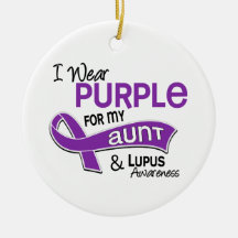 I Wear Purple For My Aunt 42 Lupus Christmas Ornaments