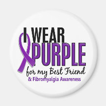 I Wear Purple For My Best Friend 10 Fibromyalgia Fridge Magnets