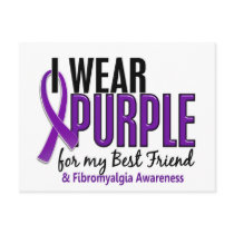 I Wear Purple For My Best Friend 10 Fibromyalgia Postcards