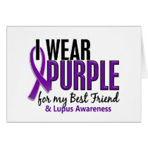 I Wear Purple For My Best Friend 10 Lupus Greeting Cards