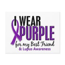 I Wear Purple For My Best Friend 10 Lupus Postcard