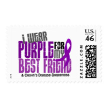 I Wear Purple For My Best Friend 6 Crohn’s Disease Postage Stamp