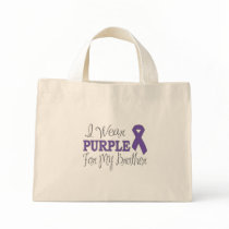 I Wear Purple For My Brother (Purple Ribbon) Canvas Bag