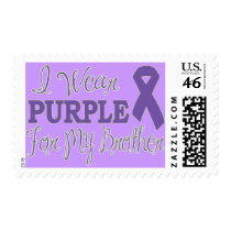 I Wear Purple For My Brother (Purple Ribbon) Stamp