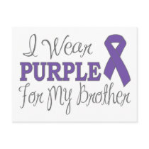 I Wear Purple For My Brother (Purple Ribbon) Post Card