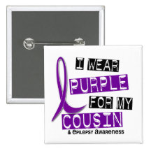 I Wear Purple For My Cousin 37 Epilepsy Pins