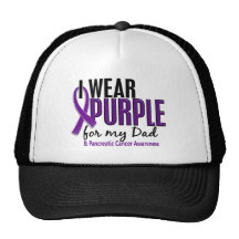 I Wear Purple For My Dad 10 Pancreatic Cancer Mesh Hat