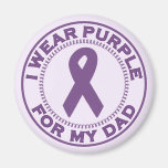 I Wear Purple For My Dad Magnets