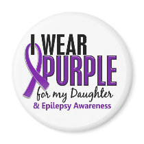 I Wear Purple For My Daughter 10 Epilepsy Refrigerator Magnets