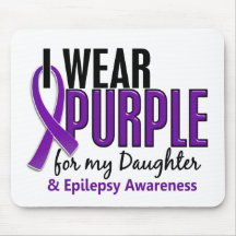 I Wear Purple For My Daughter 10 Epilepsy Mousepad