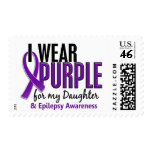 I Wear Purple For My Daughter 10 Epilepsy Postage Stamp
