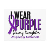 I Wear Purple For My Daughter 10 Epilepsy Postcards