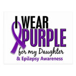 I Wear Purple For My Daughter 10 Epilepsy Postcards