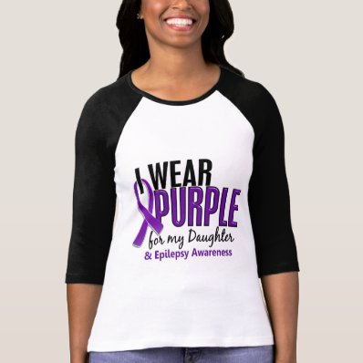 I Wear Purple For My Daughter 10 Epilepsy T-shirt