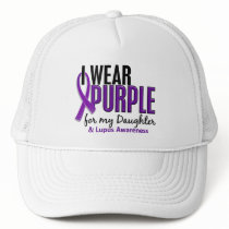 I Wear Purple For My Daughter 10 Lupus Trucker Hats