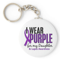 I Wear Purple For My Daughter 10 Lupus Keychains