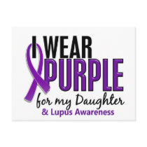 I Wear Purple For My Daughter 10 Lupus Post Card