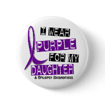 I Wear Purple For My Daughter 37 Epilepsy Pin