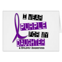 I Wear Purple For My Daughter 37 Epilepsy Cards