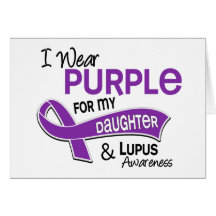 I Wear Purple For My Daughter 42 Lupus Greeting Card