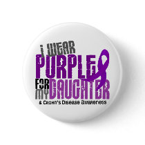I Wear Purple For My Daughter 6 Crohn’s Disease Pins