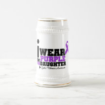 I Wear Purple For My Daughter Cystic Fibrosis Coffee Mugs