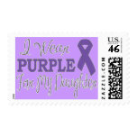 I Wear Purple For My Daughter (Purple Ribbon) Postage Stamp