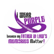 I Wear Purple For My Father-In-Law’s Memories 33 Stickers