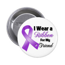I Wear Purple For My Friend Button