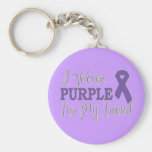 I Wear Purple For My Friend (Purple Ribbon) Key Chains