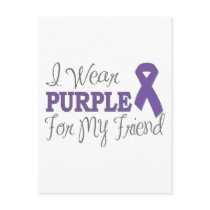 I Wear Purple For My Friend (Purple Ribbon) Post Card