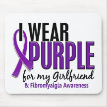 I Wear Purple For My Girlfriend 10 Fibromyalgia Mousepad