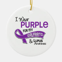 I Wear Purple For My Girlfriend 42 Lupus Christmas Ornament