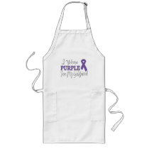 I Wear Purple For My Girlfriend (Purple Ribbon) Apron