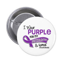 I Wear Purple For My Granddaughter 42 Lupus Pinback Button