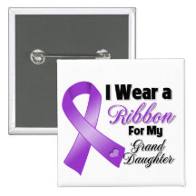 I Wear Purple For My Granddaughter Button