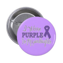 I Wear Purple For My Granddaughter (Purple Ribbon) Pins