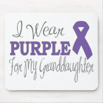 I Wear Purple For My Granddaughter (Purple Ribbon) Mouse Pads