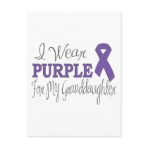 I Wear Purple For My Granddaughter (Purple Ribbon) Postcard