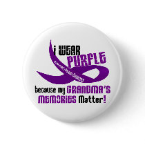 I Wear Purple For My Grandma’s Memories 33 Pinback Button